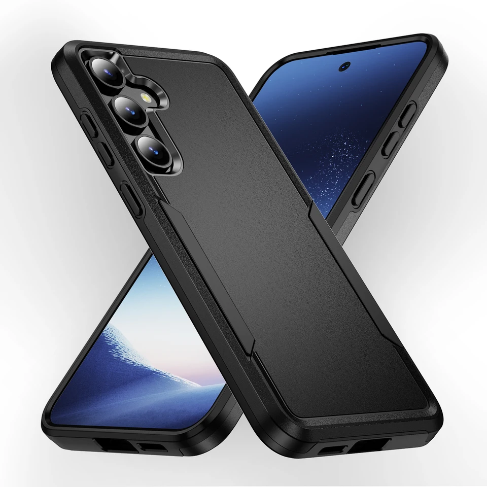 Shockproof Black Hard Case pre Samsung Galaxy S23 Fe S24 Ultra S22 Plus S21 S20 5G S 23 24 21 20 Krmy na mobilné telefóny