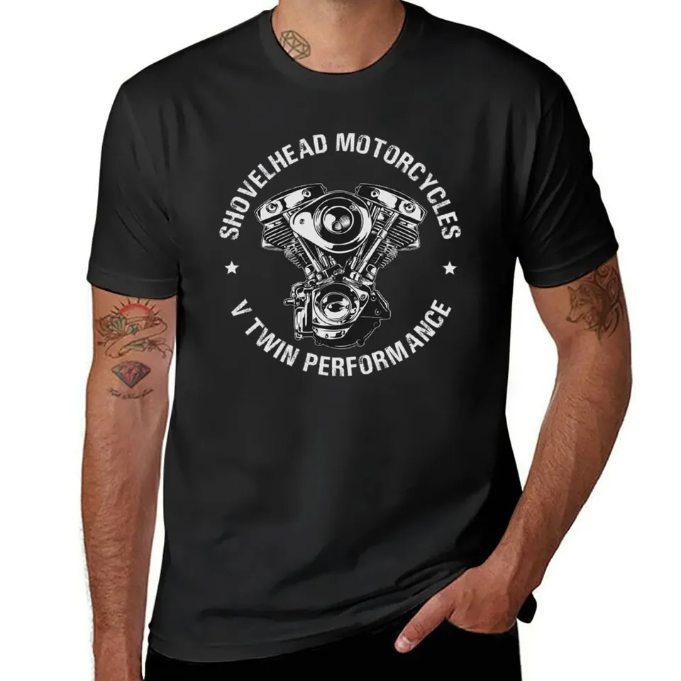 Shovelhead Motocykle Tričko Tričko Grafické tričko