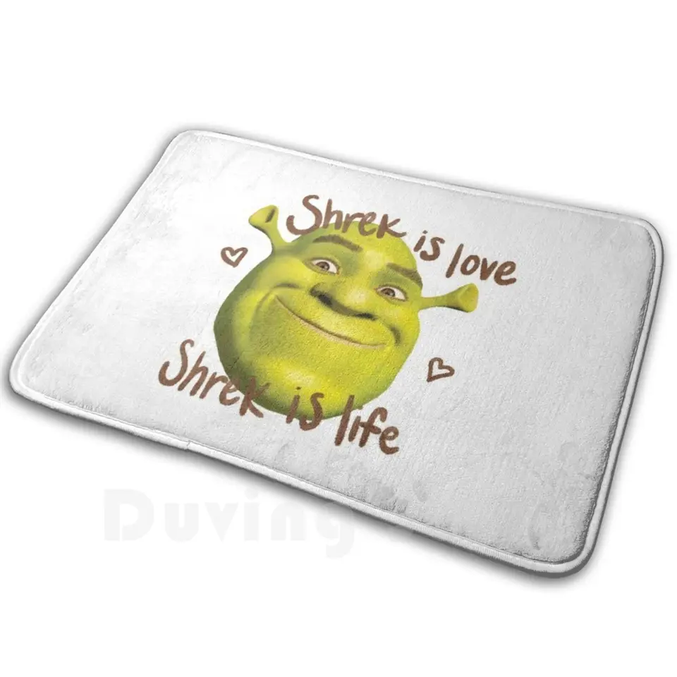 Shrek je láska shrek, je život koberca Mat Koberce vankúšik mäkký nekĺzavý Shrek Shrek Meme Meme Funny Memes Shrek je láska shrek