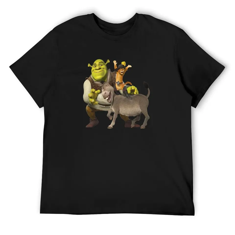 Shrek Tričko roztomilé oblečenie leto 2025 obyčajné biele tričká mužov