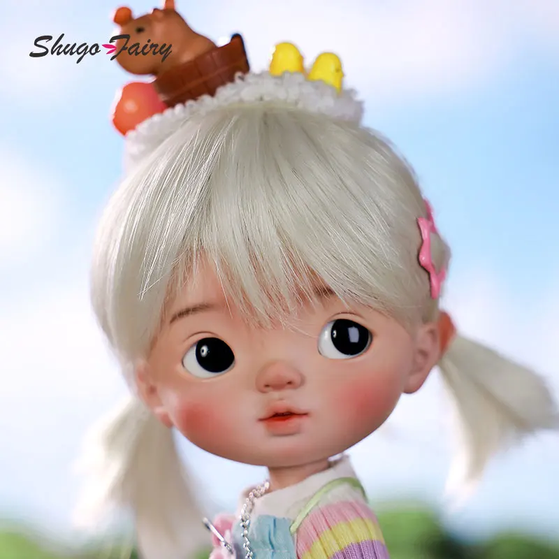 Shugafairy xavi 1/6 Bjd Doll Omelet Body Rainbow Cupy Girl Double Helids Capybary Headar Headar High Kvalitné guľové kĺbové bábiky