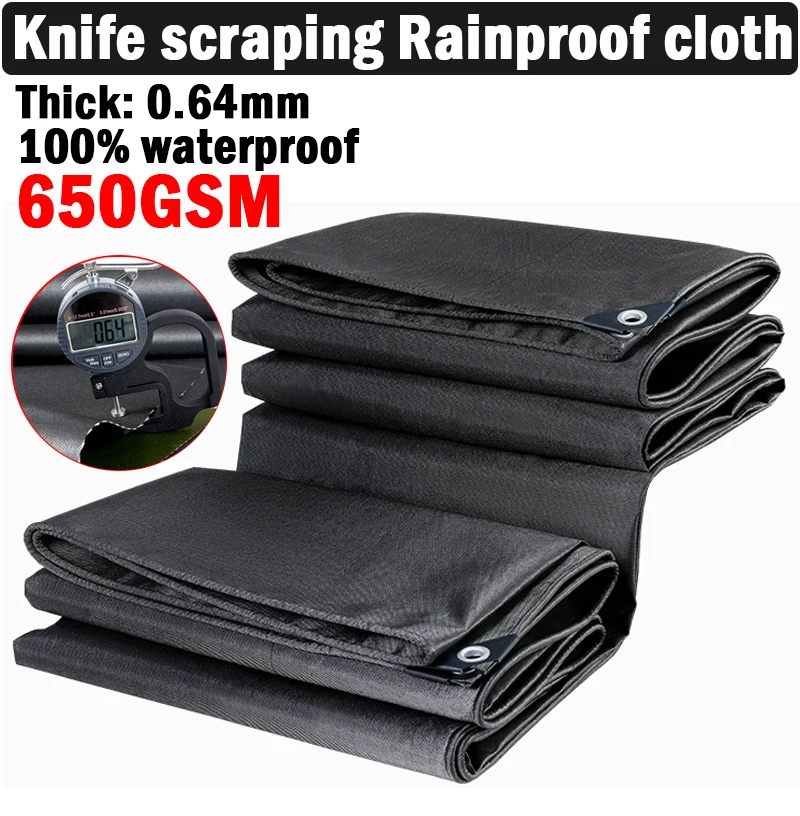 Shuto 650 GSM Čierny ťažký pvc plachtový placht lode Canopys Weproof Oxford Oxford Oilcloth Garden Gazebos Markes Canvas Canvas