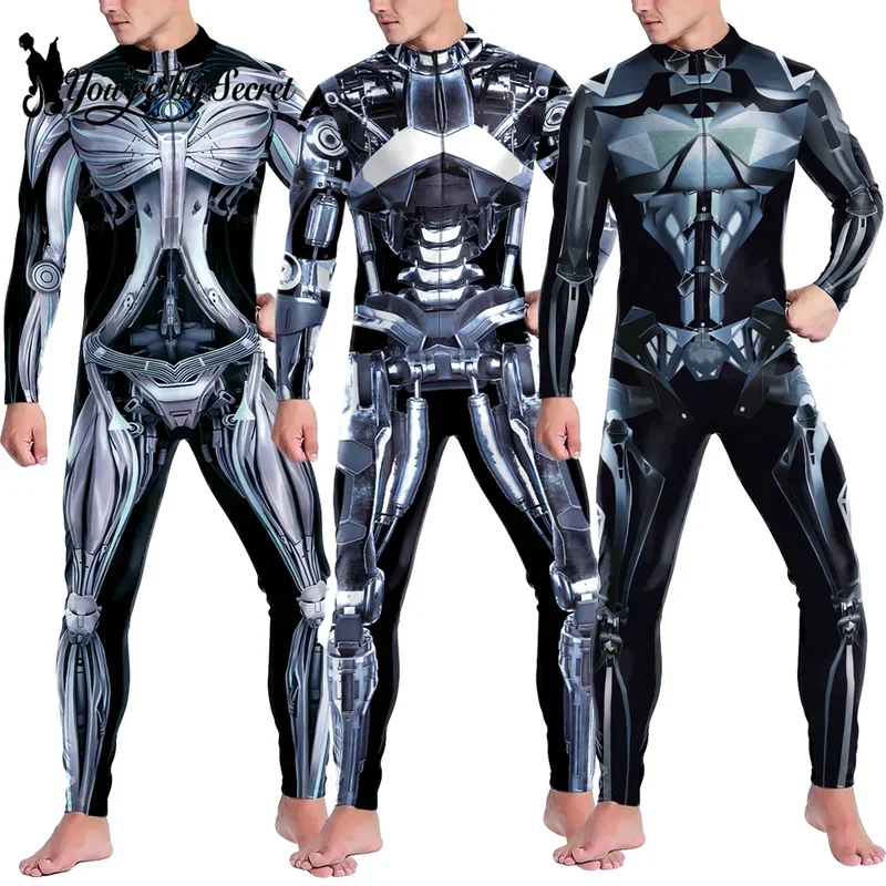 [Si moje tajomstvo] Cool Cyberpunk kombinézy Cosplay Bodysuit Steampunk Cosplay kostým zentai superhrdina Halloween Man Outfit
