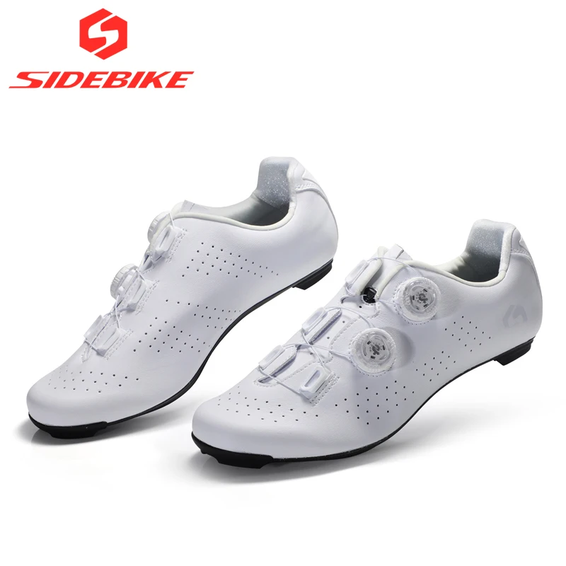 Sidebike Cycling topánky Ultralight 14 úrovní tvrdosť z uhlíkových vlákien Road Bike Men Profesionálne sebakľučné tenisky