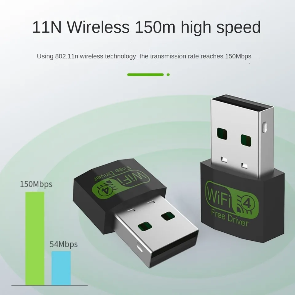 Sieťový prijímač WiFi WiFi LAN Adapter Driver Free Mini USB Sieťová karta 150 Mbps WiFi prijímač USB vysoká rýchlosť pre počítač/telefón