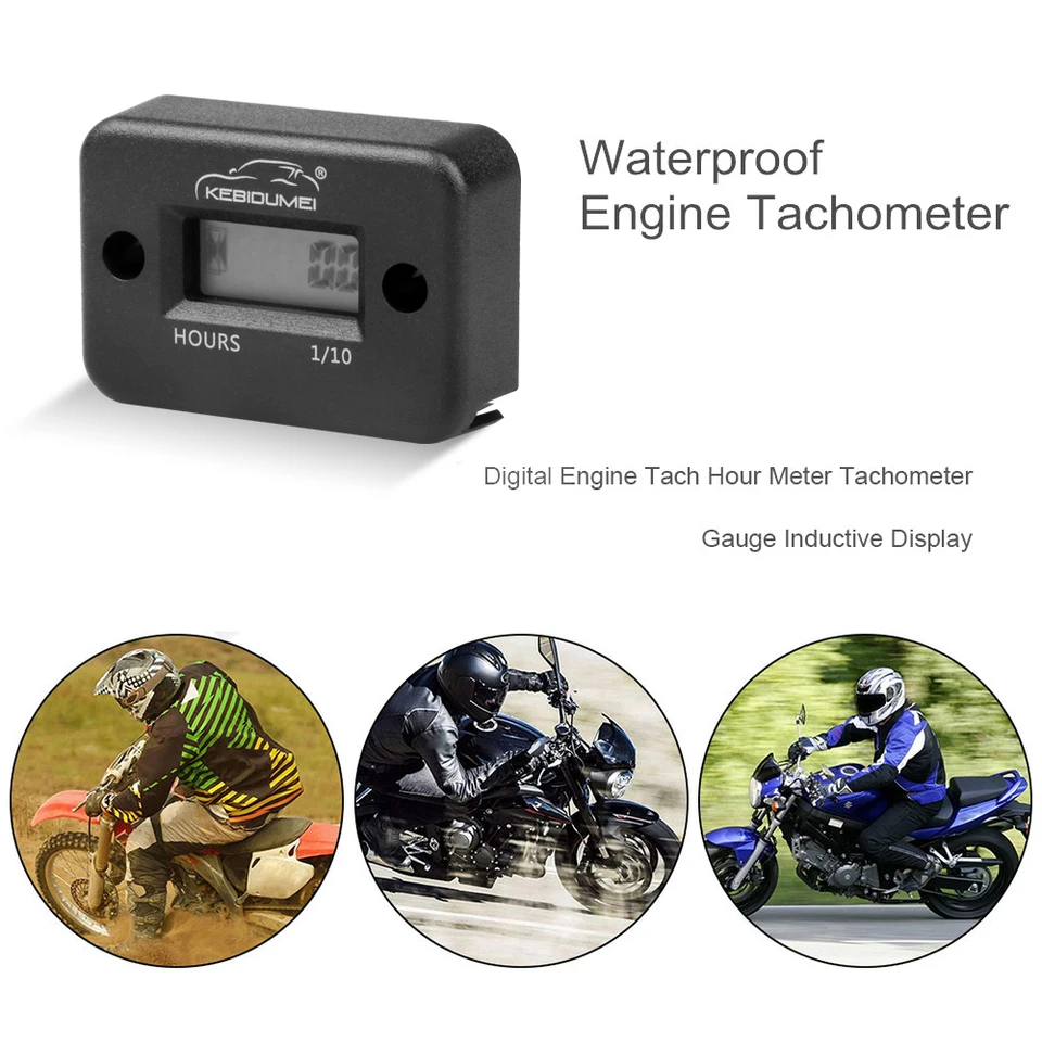 Sikeo Digital Hour merač vodotesný LCD displej pre bicykel Motocykel ATV Snowmobile Marine Boat lyžiarsky plynový motor