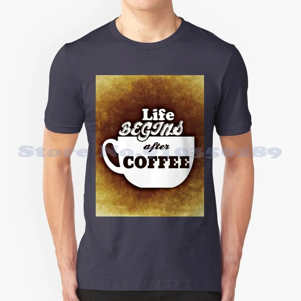 Sila ráno na pitie šálky kávy, aby sa zvýšila caffín, je nastavená EKG 11 100% bavlnené tričko espresso