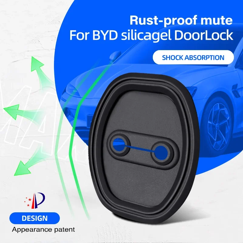 Silica gélový zámok dverí zámok automobilu dvere zámok kryt dverí Ochrana ramena pre Byd Qing Tang Song Yuan Han Pro Plus EV DMI max