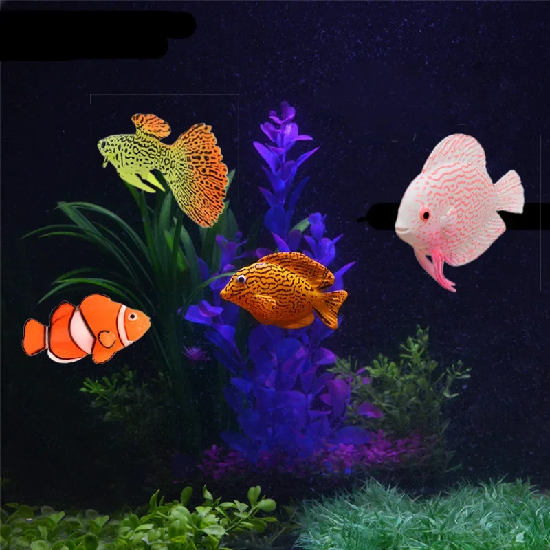 Silikagél rýb Rybie umelé svetelné ryby klauna guppy plávajúce ozdoby ryby akvárium dekorácie