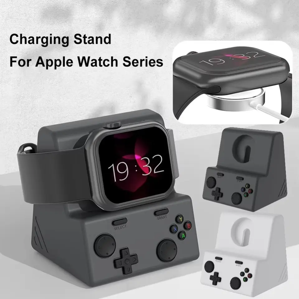 Silikone Charger Stand Cartoon Smart Accessories nabíjačka nabíjačka do dokovej stanice Game Console Shap Display Rack pre sériu hodiniek Apple Watch