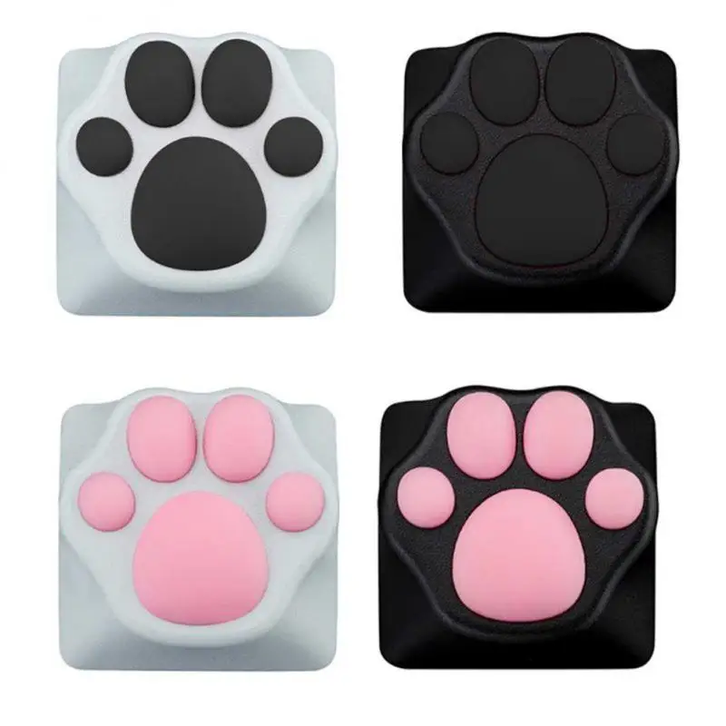 Silikone Kitty labka remeselníky labky podložky pre kľúče pre spínačy čerešňových spínačov osobnosť Soft Feel Cat Keycap