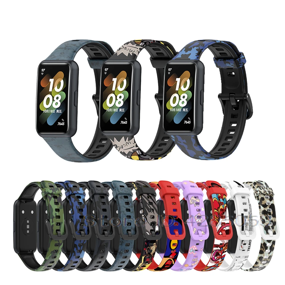 Silikone Watch Band pre Huawei Band 7 Sport náhradný remienok na zápästie pre Huawei Band7 Smart Bracelet Nastaviteľné hodinky Correa