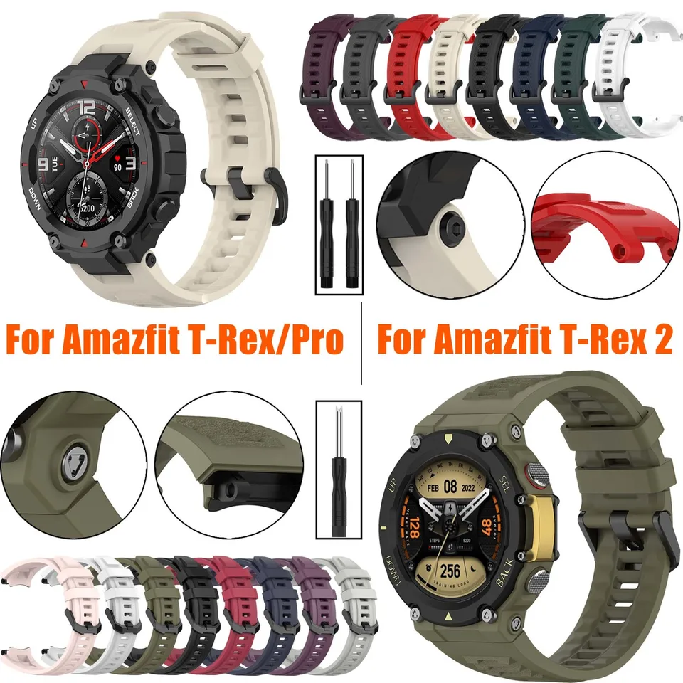 Silikone WatchBand pre Huami AmazFit T-Rex/Pro/2 Smart Watch Sport Strap Racelet pre AmazFit T-Rex/Pro/2 náramok