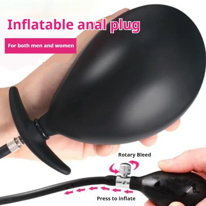 Silikón Beace Silikón rozširuje nafukovaciu análnu zástrčku pre mužov Waterproof, plužná zástrčka prostaty Massager dospelých sexuálne hračky Gay Anal Toy