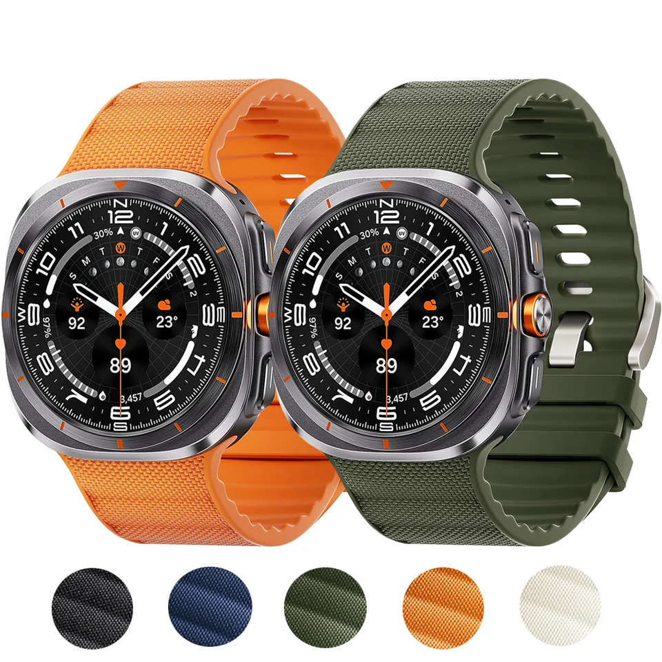 Silikón+nylonové pásmo pre Samsung Galaxy Watch Ultra Strap 47 mm Oficiálny športový pásový náramok Galaxy Watch 7 Ultra 47 mm príslušenstvo