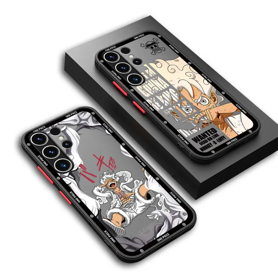 Silikón O-One Piece Luffys Gear Case pre Samsung Galaxy S24 S10E S20 Fe S9 S10 S23 Ultra 5G S21 S22 Plus S8 Square Cover Liquid Cover