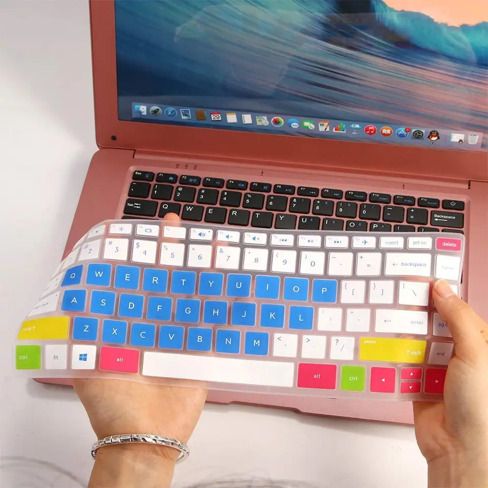 Silikón pre prenosný počítač HP pre počítač 14 -palcové nálepky na klávesové nálepky Protect Film Multicolor Keyboard Covers