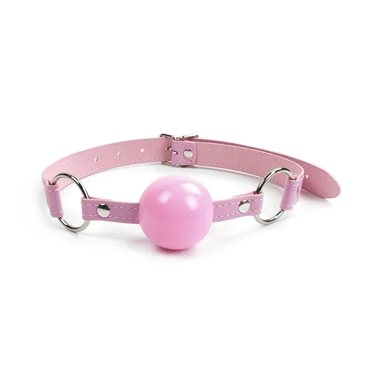 Silikónová bezpečnostná ústa lopta s koženým popruhom BDSM Bondage Dospelí hry na perorálne fixačné ústa plnené sexuálne hračky pre páry