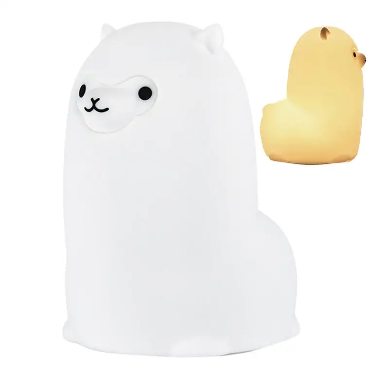 Silikónová lampa Silikón Llama v tvare šupinatú lampu Kids Nočné svetlo nastaviteľné jasy Nočné svetlá Nočné svetlá