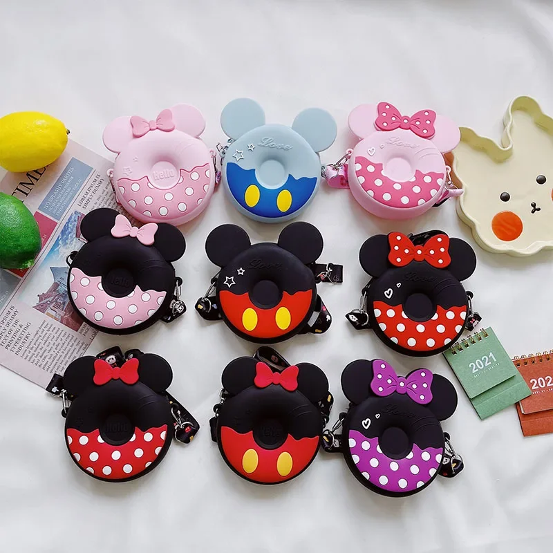 Silikónová minca Coin Chlapci a dievčatá križovatka ramená vrecko na karikatúru vrecko roztomilé tašku Mickey Mouse Bag