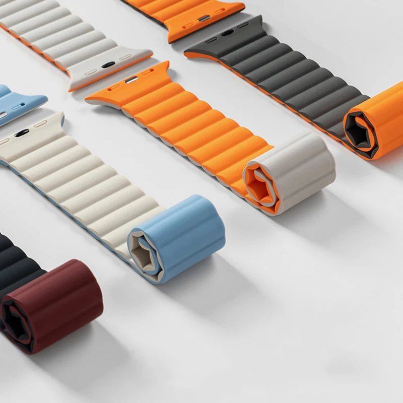 Silikónová slučka Magnetický remienok pre Apple Watch Band 44mm 40 mm 45 mm 49 mm 41 mm 42 46 mm náramok Iwatch Series 8 SE 6 7 Ultra 2 9 10