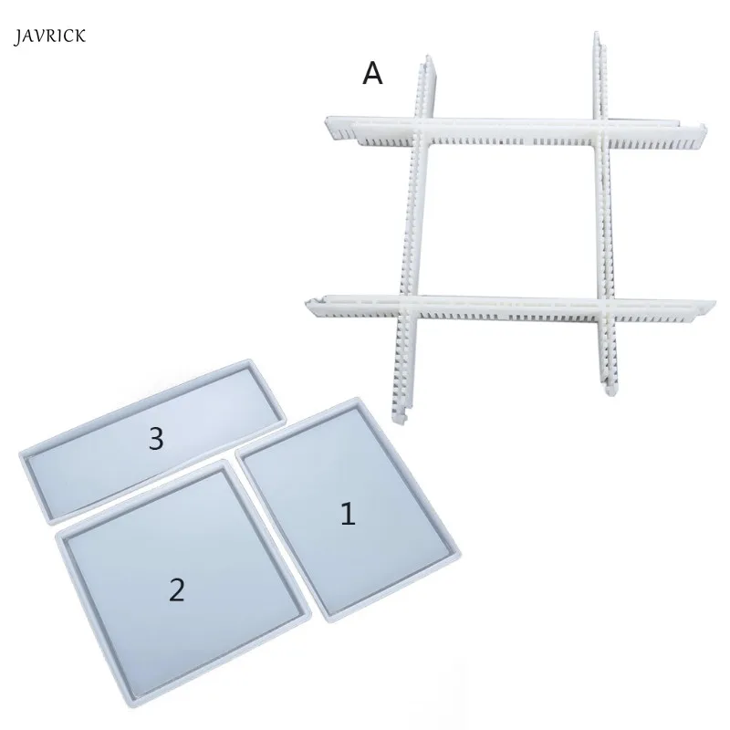 Silikónová živicová podnosová pleseň Epoxidová živici Casting Form pre DIY Vanity Tray Tray Serving Board a servírovanie podnosov