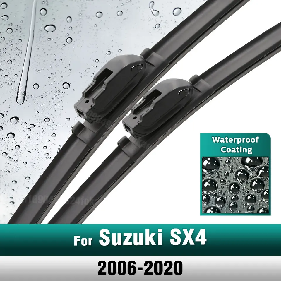 Silikónové a gumové čepele predné stierače súpravy pre Suzuki SX4 2006 - 2020 Černé sklo okna čelného skla 26 