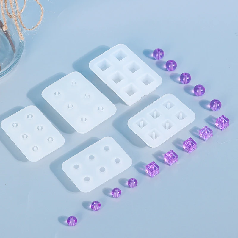 Silikónové formy pre náušnice náramkov prívesky Cube guľôčky guľôčky živice Casting Fold