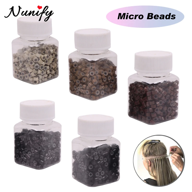 Silikónové guľôčky Mikro krúžky pre I Tip/Nano Hair Extensions Tool Loads 500ks
