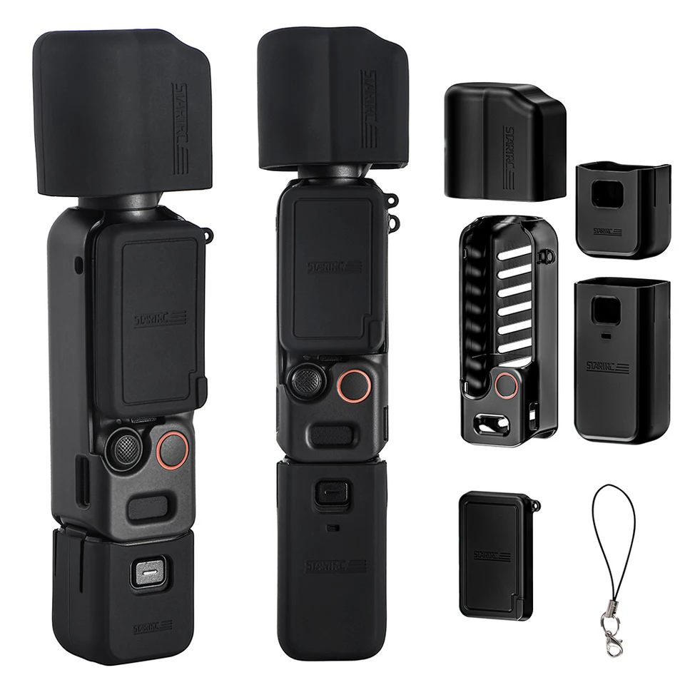 Silikónové puzdro pre Dji Osmo vrecko 3 Gimbal Camera Ruck Soft Ochranné puzdro Objektív Cap Cover Cover Sleeve Skin Proti Scratch