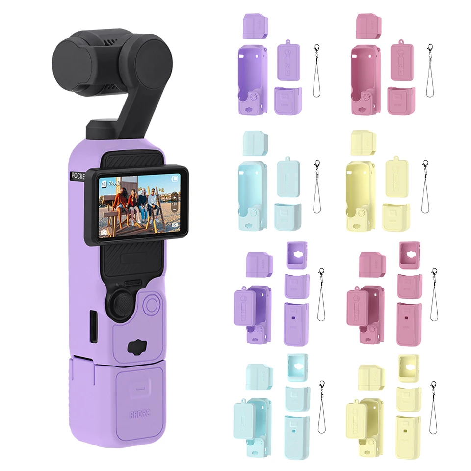 Silikónové puzdro proti strohanu rukoväť mäkké ochranné puzdro šošovky Silikónový kryt priľnavý kryt pre Dji osmo vrecko 3 Gimbal Camera