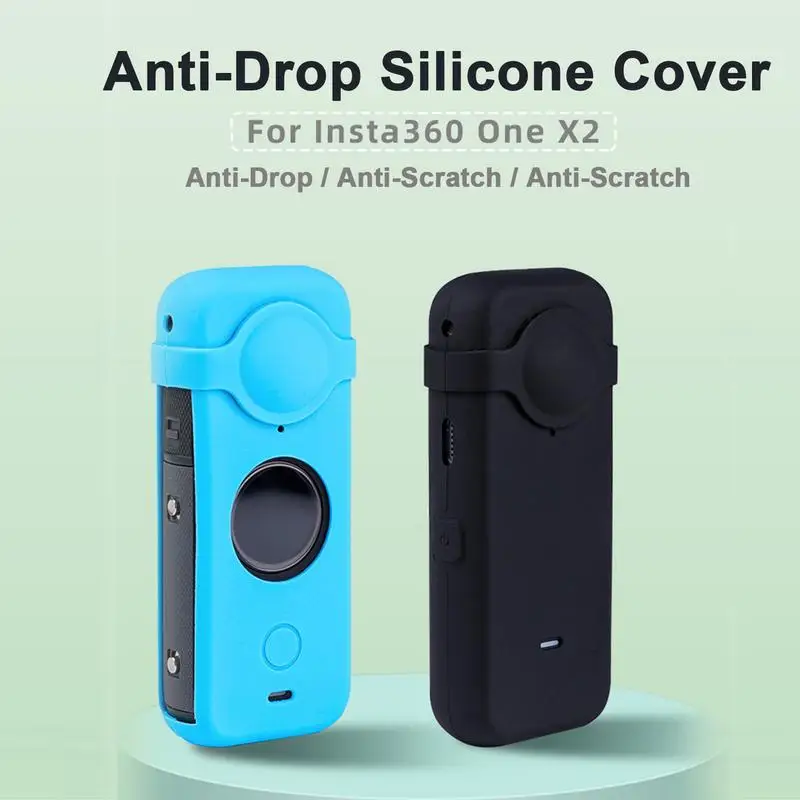Silikónové puzdro s plným tele s celom tele s krytom šošovky pre Insta 360 One X2 Panoramatic Panoramatic Camera Accessories Ochranné puzdro