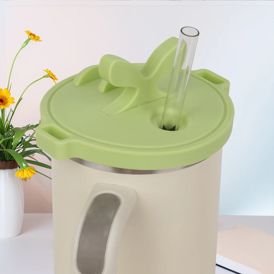 Silikónové vodné fľaše s netesným vekom s mobilným telefónom Opätovne použiteľný pohárik Cover Cover Cover Cope Cap pre Stanley 40oz pohár