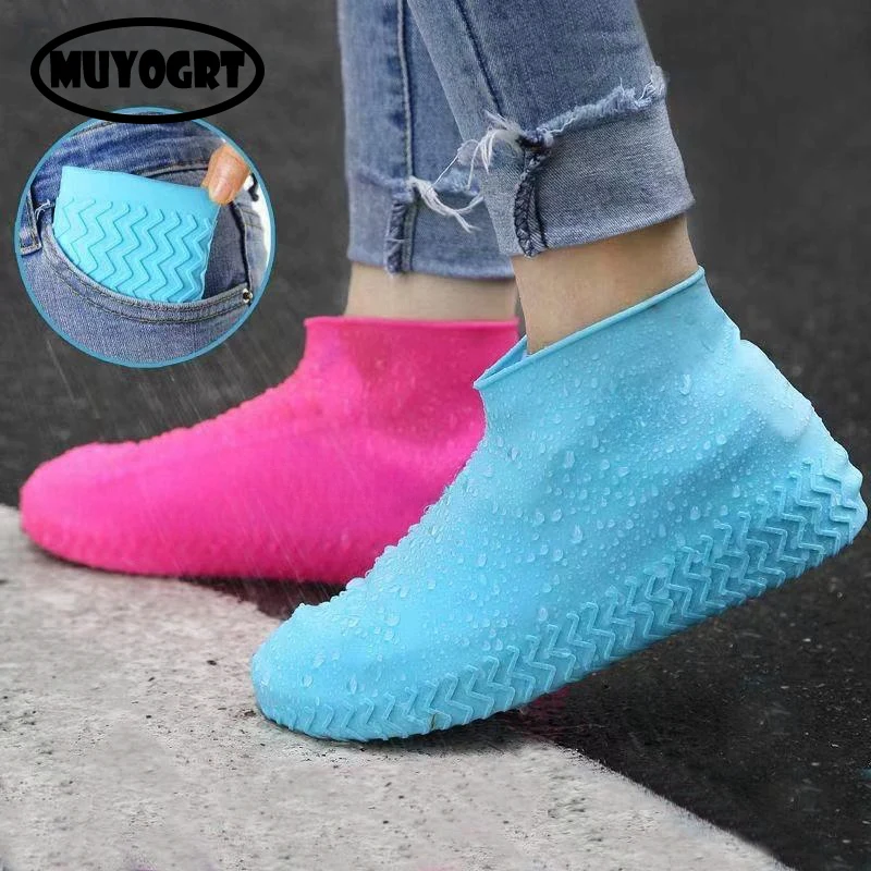Silikónové vodotesné kryty obuvi unisex chrániče Opätovne použiteľné nepoužiteľné dažďové topánky prekrývajúce sa topánky