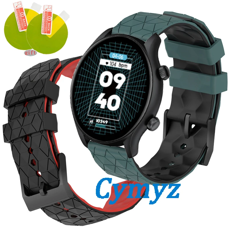 Silikónové zápästie pre Zeblaze BTalk 3 Plus Smart Watch Splay Strap Accessories s chráničkou obrazovky