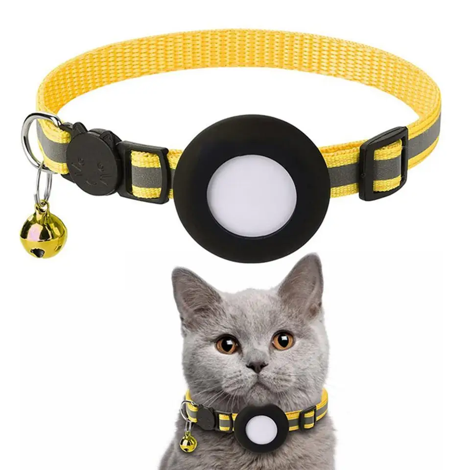 Silikónový anti-Lost Pet Cat Collar pre Apple ochranný nositeľný tracker Anti Lost polohovanie sledovača golier 2024