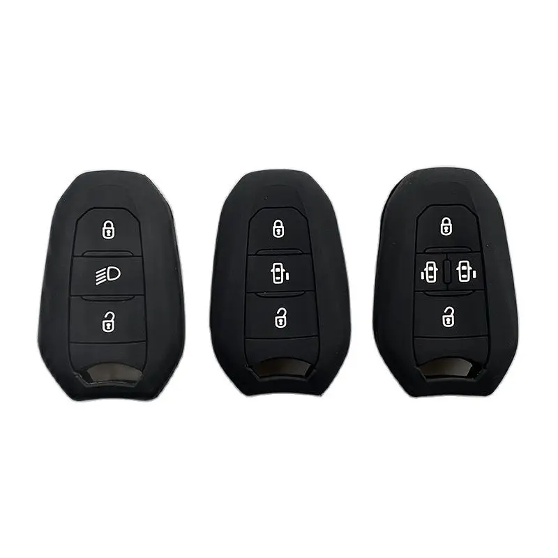 Silikónový automobilový kryt pre kľúče pre puzdro pre Peugeot 2008 3008 5008 Nový 208 Traveller Expert pre Citroen SpaceTourer Juby Dispatch Key