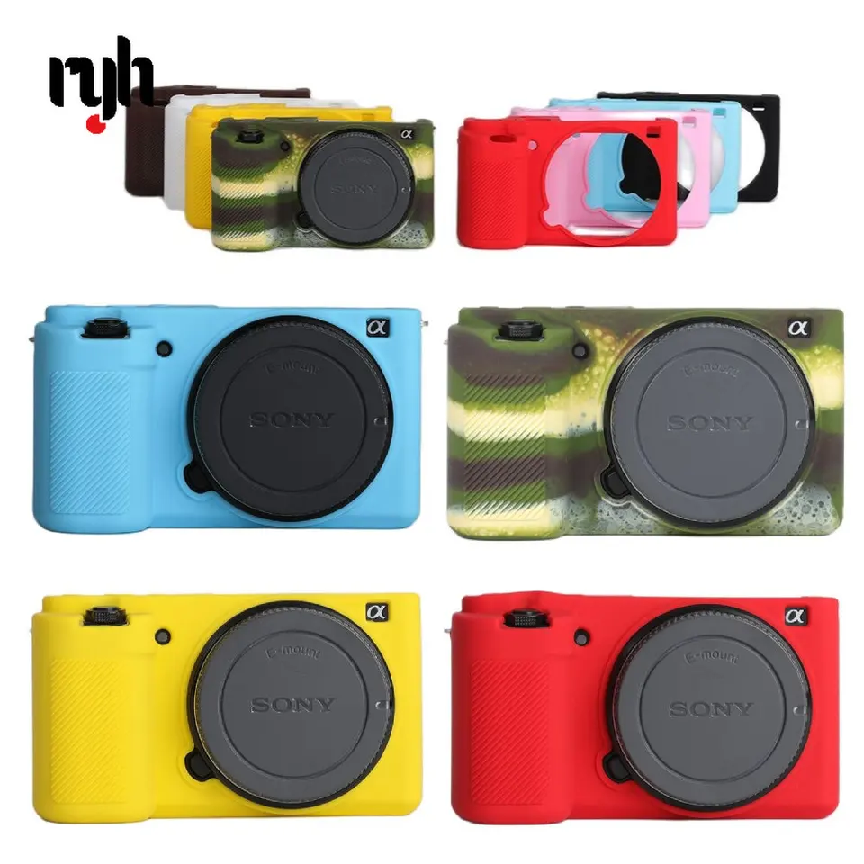 Silikónový brnenie Skin Camera Case Cover Cover Protector pre digitálny fotoaparát Sony ZV-E10 ZVE10
