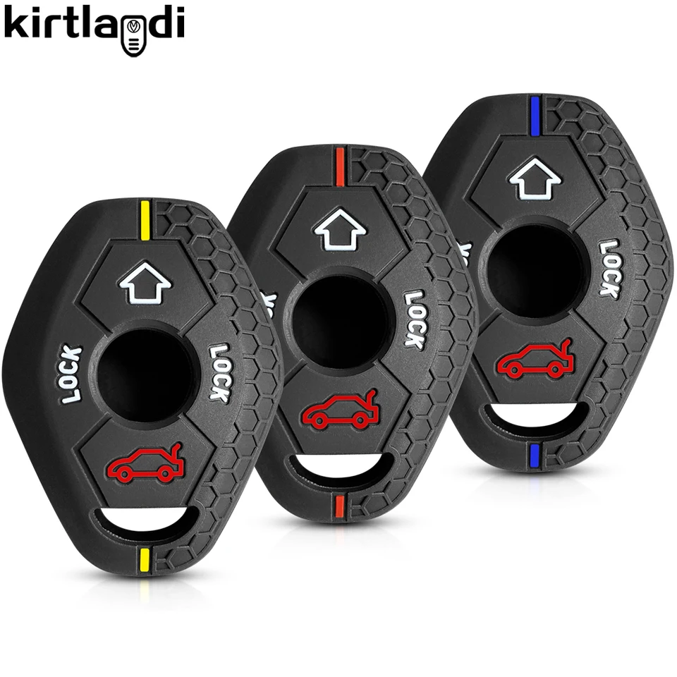 Silikónový diaľkový kľúč FOB Case Držiteľ Kľúč pre BMW X5 E53 X3 F83 E63 E60 E39 E46 E38 Z3 Z4 M5 330I 325I Séria 3 5 7