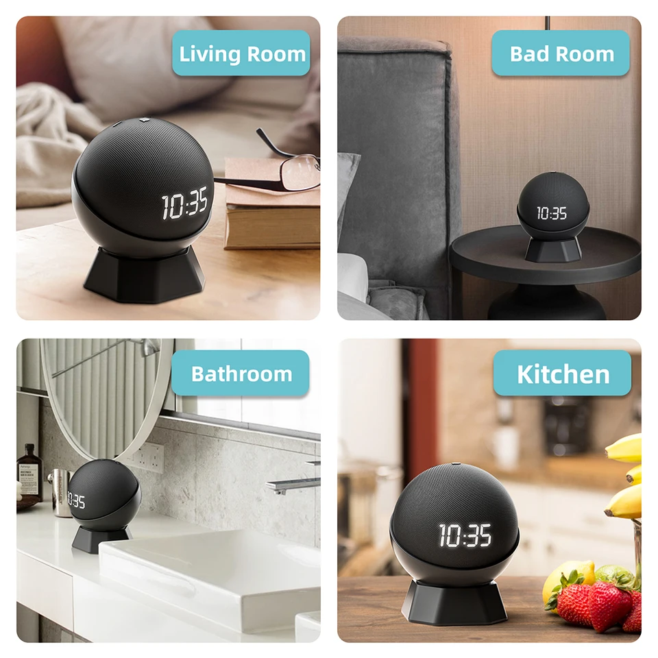 Silikónový držiak Mount Anti Slip Bluetooth kompatibilný držiak reproduktora Kábel Stock Stander pre Amazon Echo dot 5/4