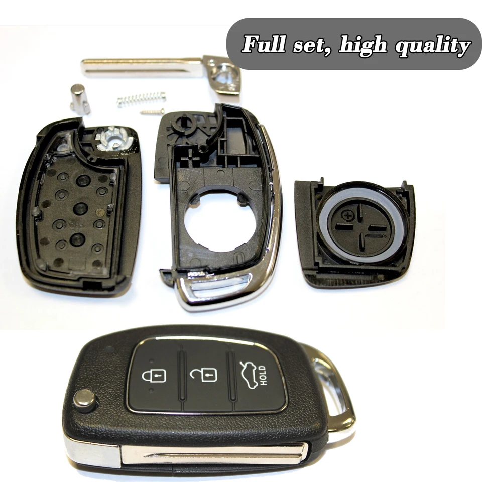Silikónový flip sviňový kľúče pre Hyundai i10 i20 i40 ix35 Santa Fe Remote FOB Cover bezkľúčový diaľkový fob shell 3 tlačidlo