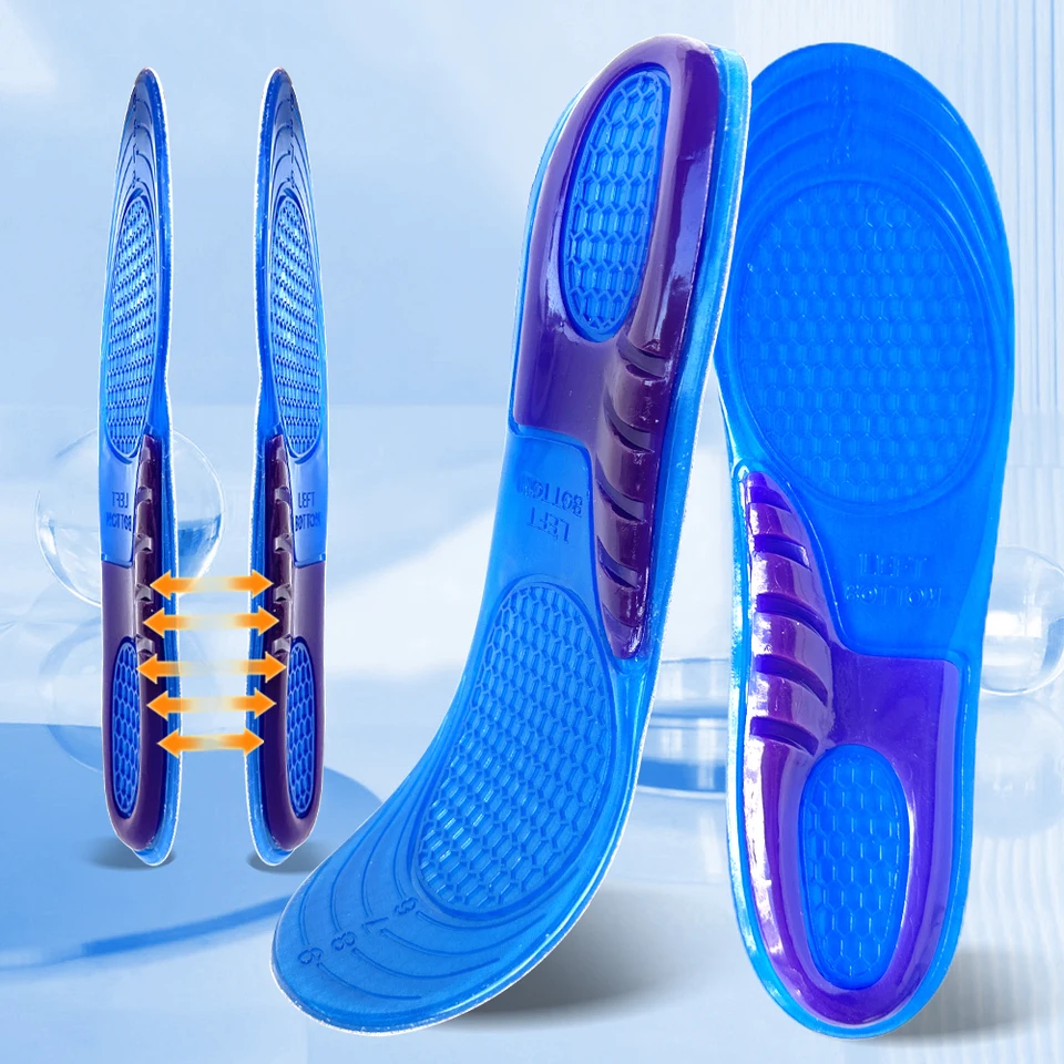 Silikónový gélový vložky pre topánky Soft Spot-Shock Sport Sport Suve Sole Anti-Slip Šablóna pre mužské dámske vložky na starostlivosť o nohy