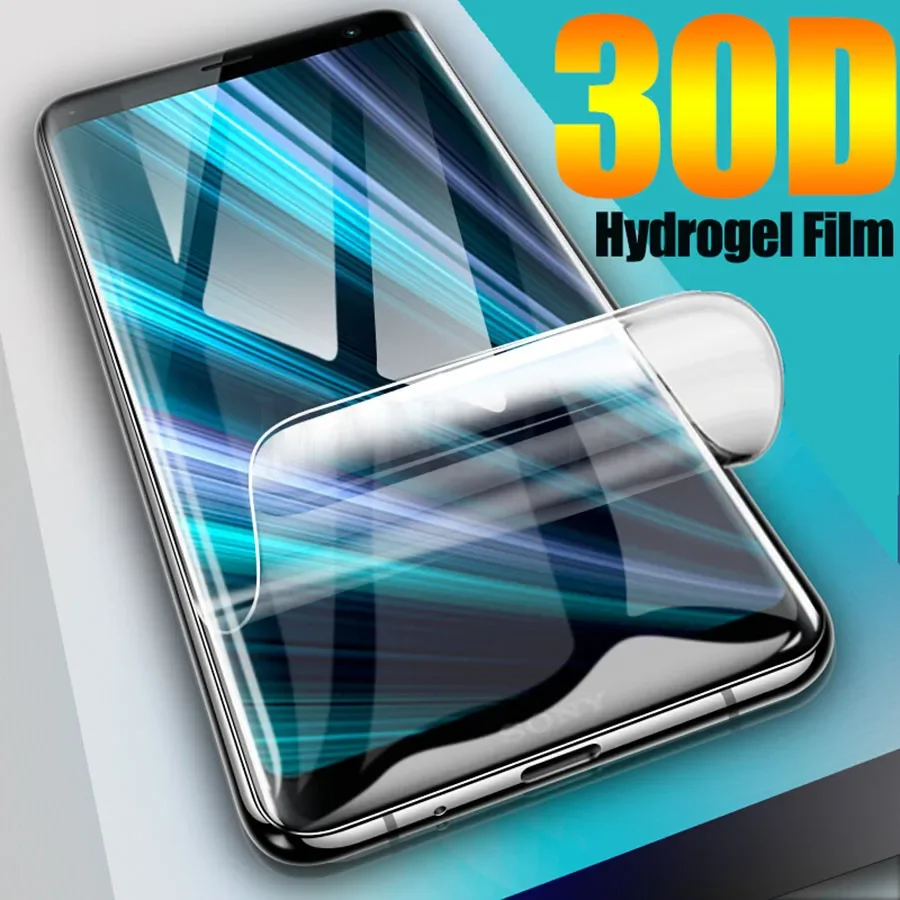 Silikónový hydrogélový film pre Sony Xperia 10 1 5 V III II XZ4 XA3 XZ3 XZ4 XZ2 Premium XZ1 Kompaktný kompaktný chránič mäkkých obrazoviek
