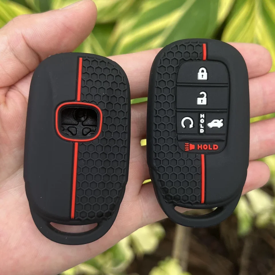 Silikónový kryt kľúča Kľúčový kryt gumové diaľkové puzdro Klávesnica pre Honda HRV CRV Freed Accord Civic 2021-2024 Civic 11th 5 Buttons Smart Key