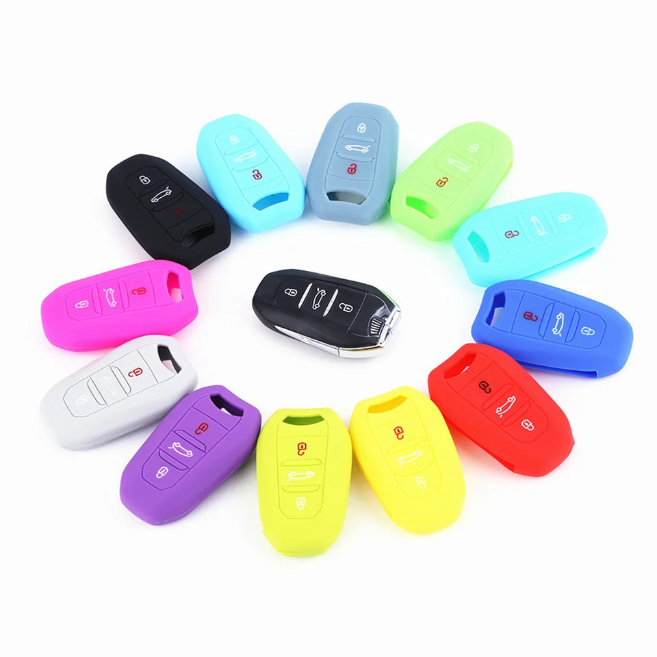 Silikónový kryt na kľúče kľúča Flip diaľkový držiak na chránič kože pre Peugeot 3008 308 5008 DS DS4 DS5 pre Citroen C4 Picasso Elyse