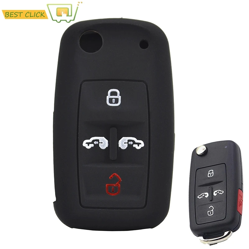Silikónový kryt puzdra pre kľúče pre VW Multivan Sharan Caravelle Transporter Caddy pre sedadlo Alhambra Keyless FOB Shell Protector