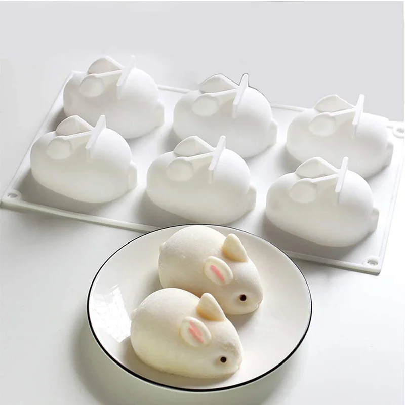Silikónový králičie formy Fondant Bunny Fold Čokoládová forma