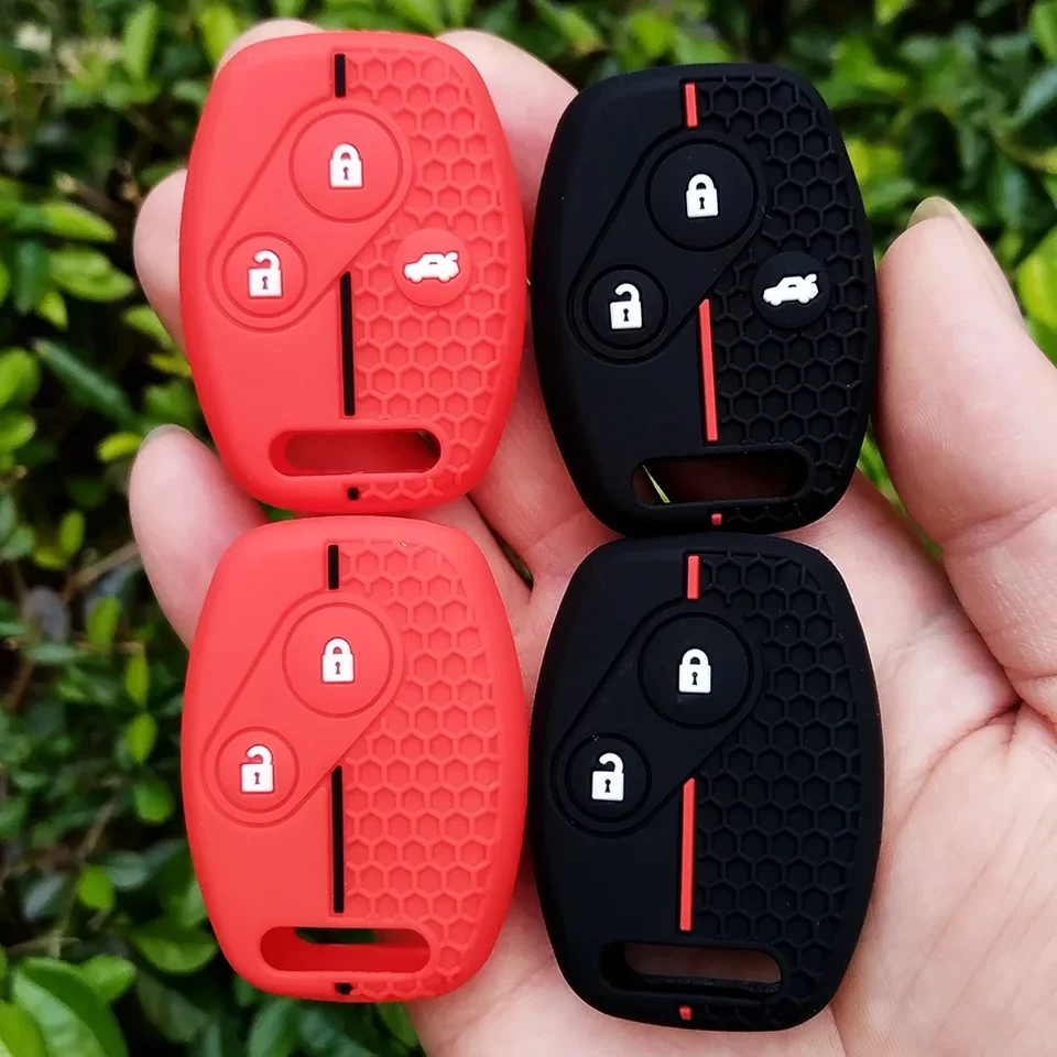 Silikónový kľúčový kryt pre prípad Honda Civic Accord VII CRV FRV Insight Shuttle Stream Jazz Keyless Accessories Keychain 2/3 tlačidlá