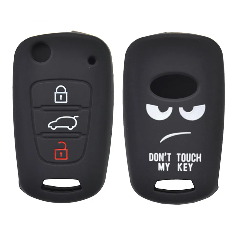 Silikónový kľúčový prípad FOB pre Kia Rio Soul Venga Picanto Rio Sorento Ceed Sportage pre Hyundai I20 I30 Veloster IX20 Diaľkový kryt