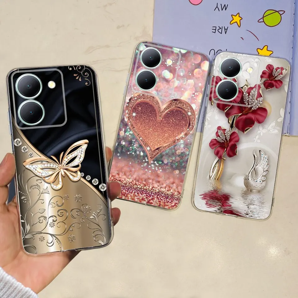 Silikónový mäkký zadný kryt pre puzdro Vivo Y27S pre Vivo Y27S V2322 Telefón Coques Covervivo Y78 Y78M Coque Funda Women Fashion New